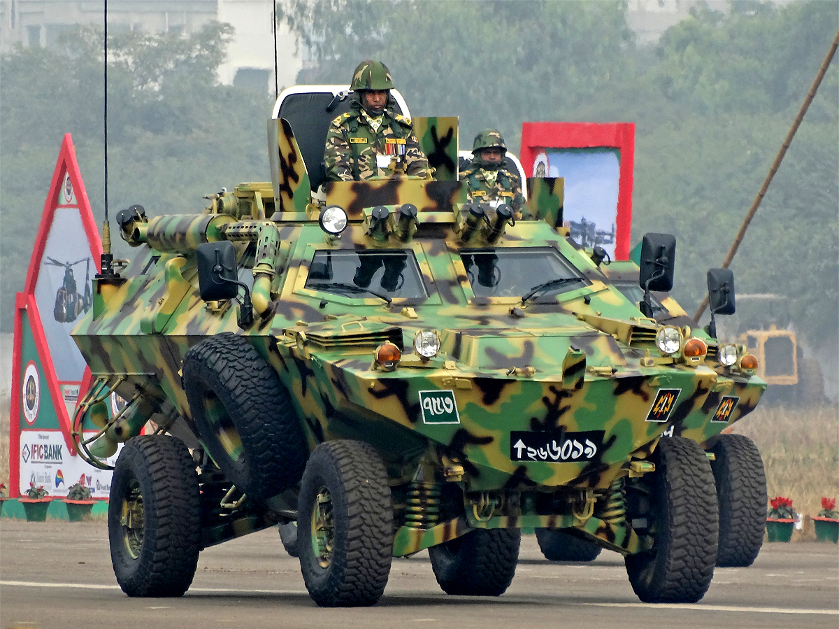 Armoured personnel carrier on parade